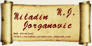 Miladin Jorganović vizit kartica